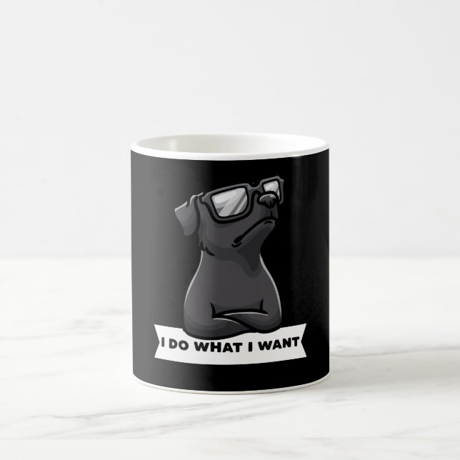 Patterdale terrier I Do What I Want Stubborn Dog Coffee Mug (Center)