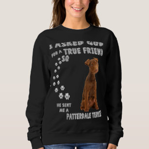 Patterdale Terrier Saying Mum Dad Print Working Te Sweatshirt