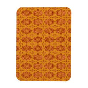 pattern77 DECORATIVE ORANGE ORANGE-RED PATTERN SCR Magnet