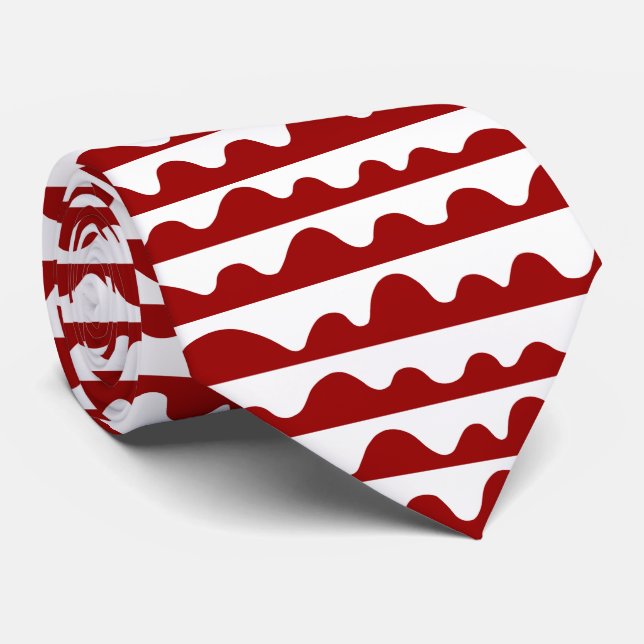 Pattern 020815 - Ruby Red and White Tie (Rolled)