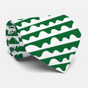 Pattern 020815 - White on Dark Green 036128 Tie