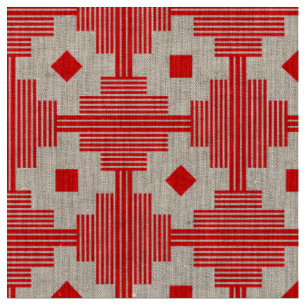 Pattern 061214 - Red with White Fabric