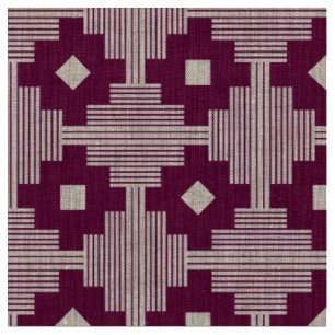 Pattern 061214 - White on Deep Red 660036 Fabric