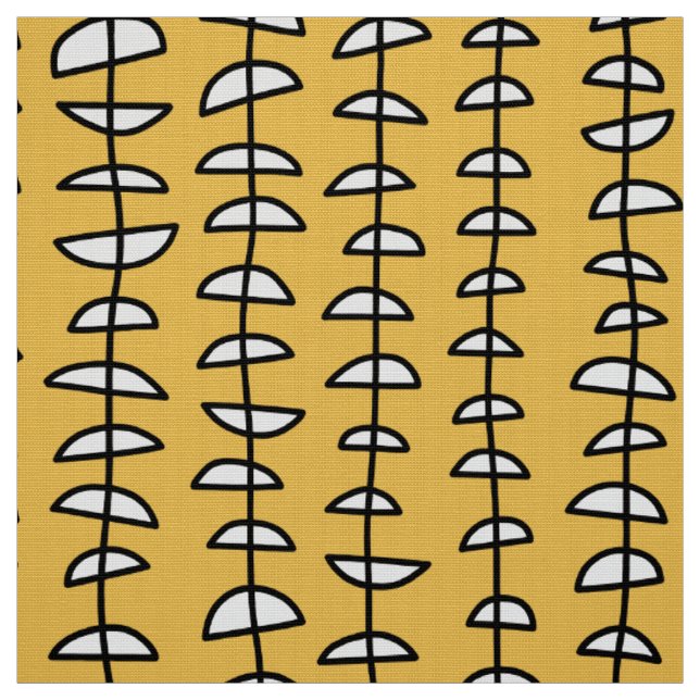 Pattern 080515 - Black and White on Amber Fabric (Swatch)