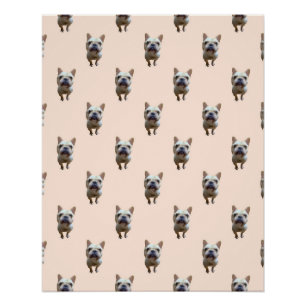 pattern_1_french bulldog_1 glossy poster