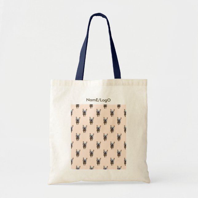 pattern_1_french bulldog_1 tote bag (Front)