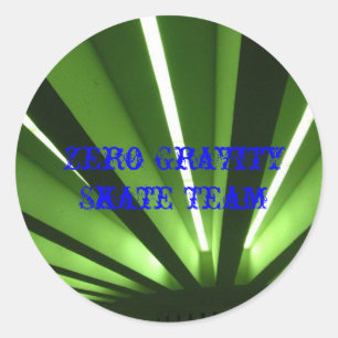 pattern_1, Zero Gravity Skate Team, Zero Gravit... Classic Round Sticker