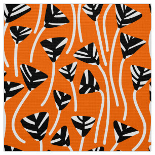 Pattern 210121 - Black, White and Orange Fabric
