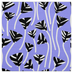 Pattern 210121 - Black, White and Pastel Blue Fabric