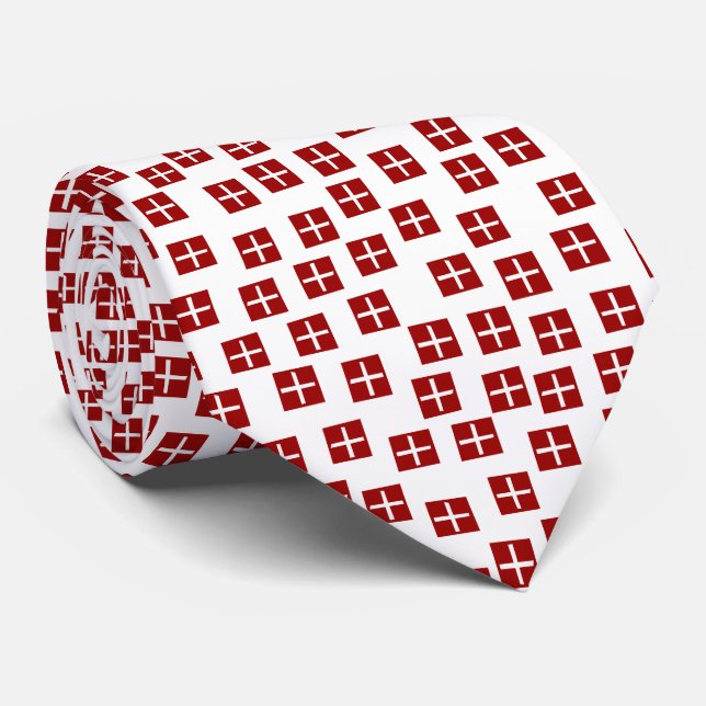 Pattern 270715 - Ruby Red and White Tie (Rolled)