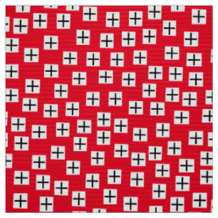Pattern 270715 - White and Black on Red e6001c Fabric