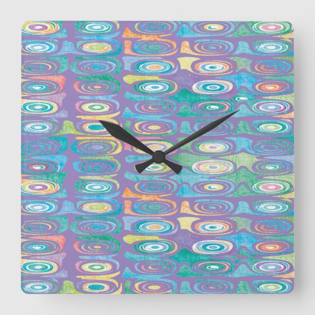 Pattern 2 square wall clock (Front)