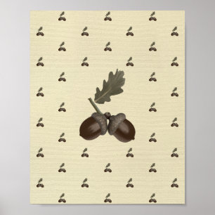 pattern_3_acorn_1 matte poster
