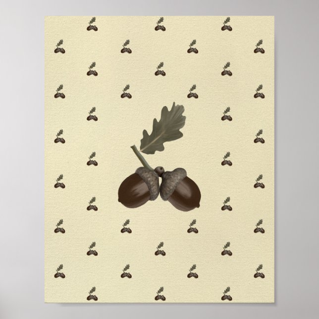 pattern_3_acorn_1 matte poster (Front)