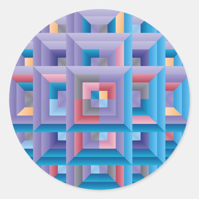 Pattern 4 classic round sticker (Front)