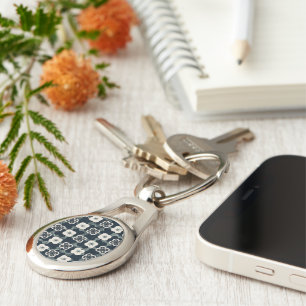 pattern_5_flower_1 metal key ring