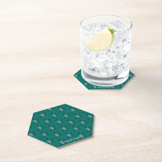 pattern_6_ducks, a girl's friend paper coaster (Insitu)
