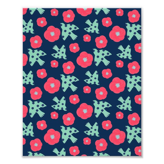 pattern_7_camellia and bird_1 photo print (Front)