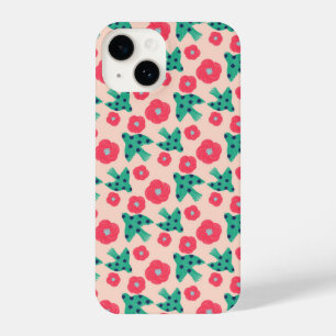 pattern_8_camellia and bird_2 iPhone case