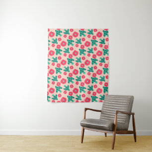 pattern_8_camellia and bird_2 M_size tapestry