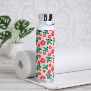 pattern_8_camellia and bird_2 water bottle