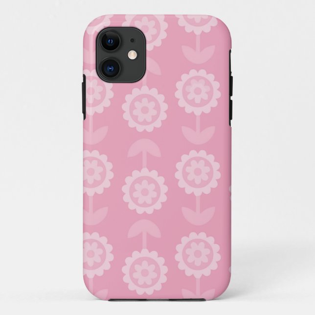 Pattern Abstract Art Pink Floral Flowers Case-Mate iPhone Case (Back)