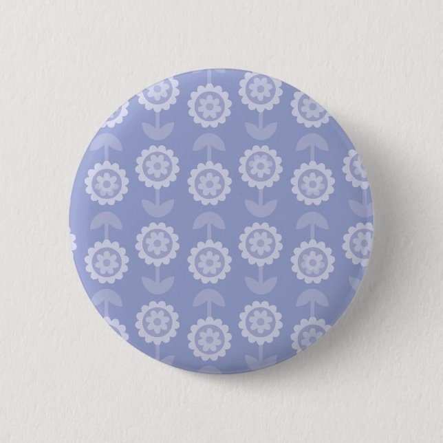 Pattern Abstract Art purple Floral Flowers 6 Cm Round Badge (Front)
