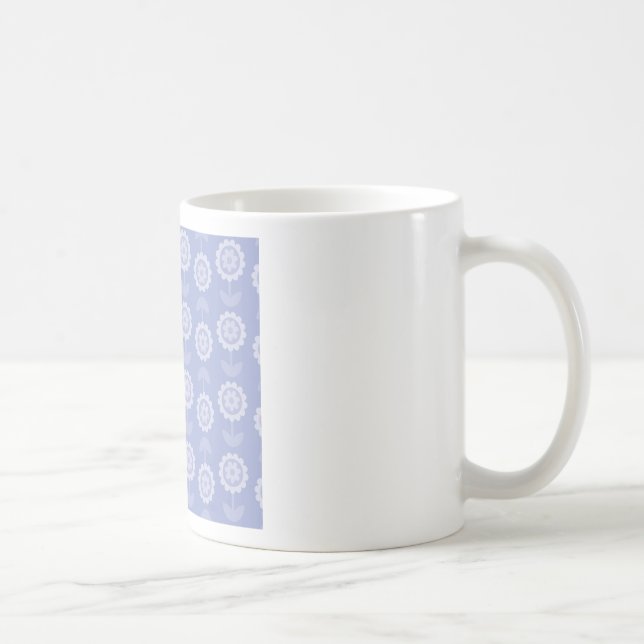 Pattern Abstract Art purple Floral Flowers Coffee Mug (Right)