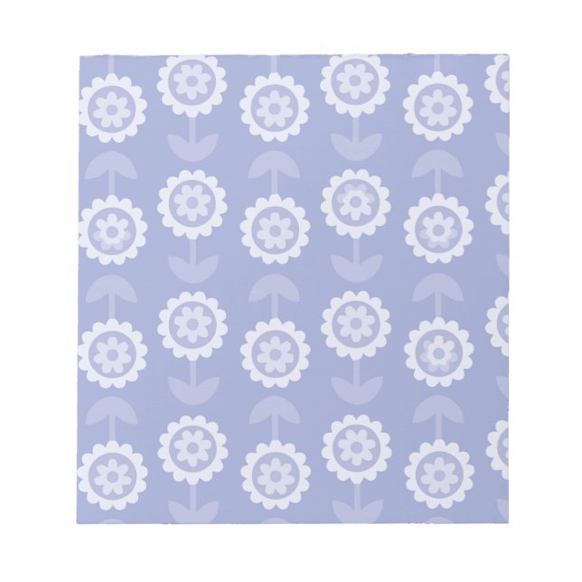 Pattern Abstract Art purple Floral Flowers Notepad (Front)