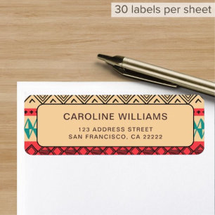Pattern Abstract Boho Vintage Return Address