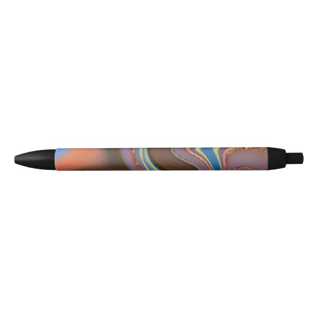 pattern abstract brown black ink pen (Front)