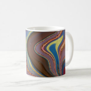 pattern abstract brown coffee mug