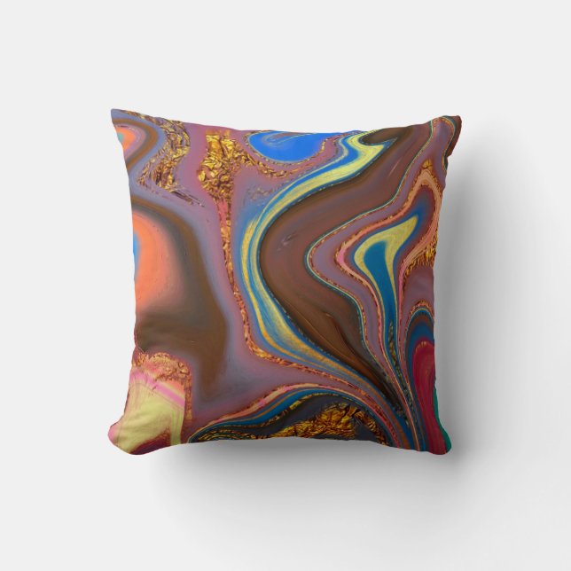 pattern abstract brown cushion (Front)