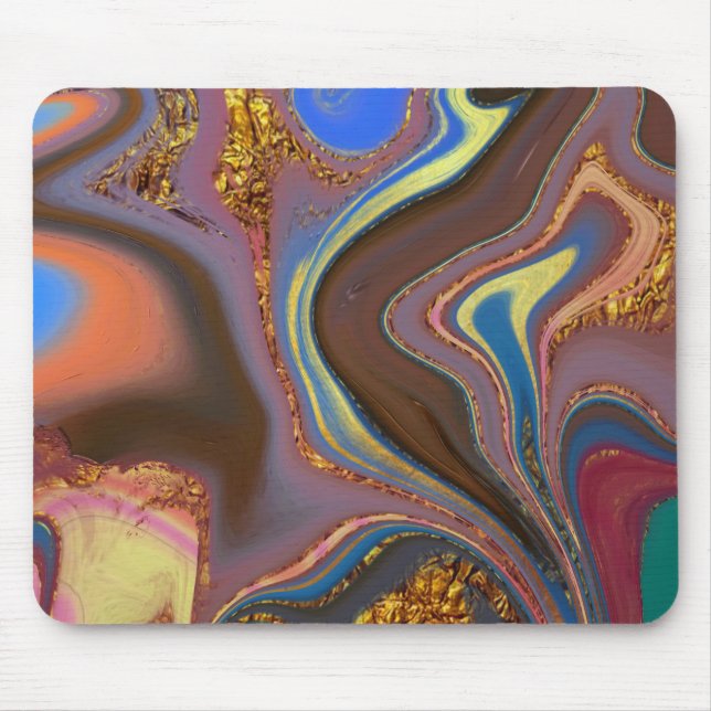 pattern abstract brown mouse mat (Front)