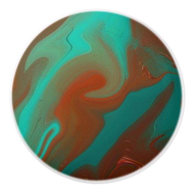 pattern abstract. ceramic knob (Front)