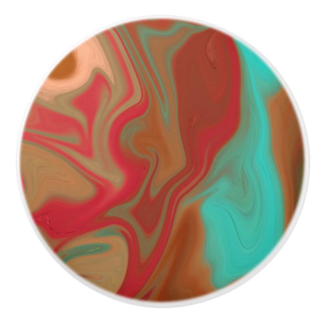 pattern abstract. ceramic knob (Front)