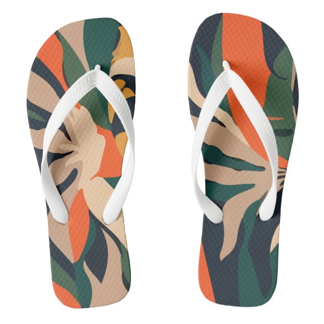 Pattern Abstract Hawaiian Flip Flops (Footbed)
