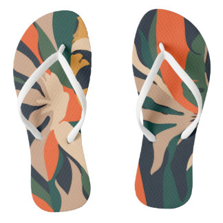 Pattern Abstract Hawaiian Flip Flops