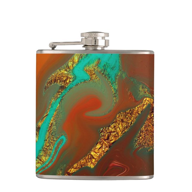 pattern abstract hip flask (Front)