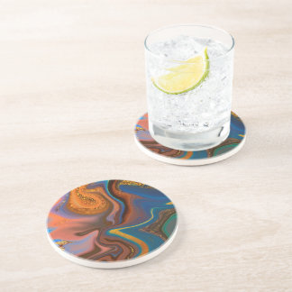 pattern abstract marbled coaster