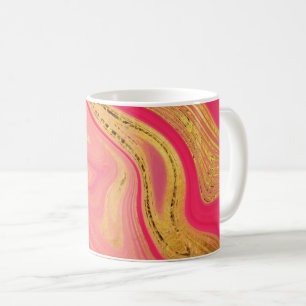 pattern abstract marbled coffee mug