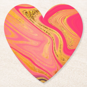 pattern abstract marbled paper coaster
