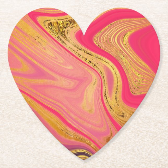 pattern abstract marbled paper coaster (Front)