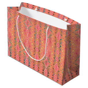 pattern abstract pink large gift bag