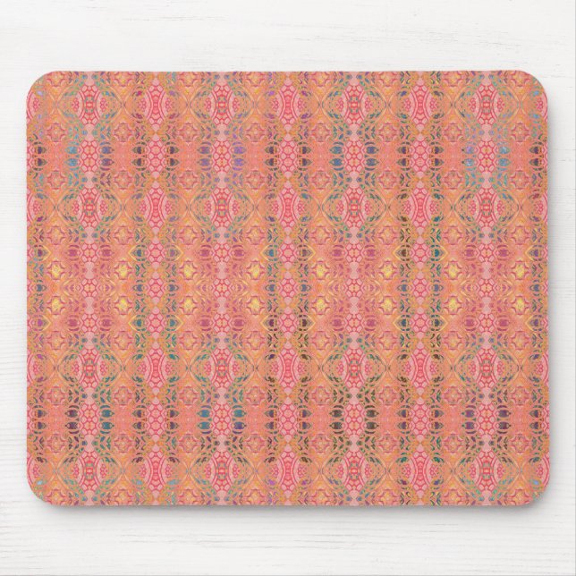 pattern abstract pink mouse mat (Front)