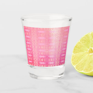 pattern abstract pink shot glass
