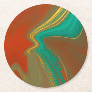 pattern abstract round paper coaster