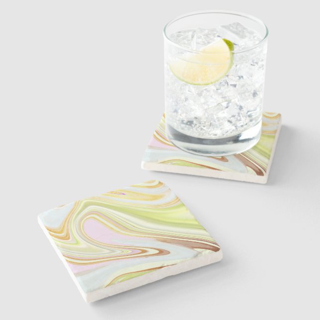 pattern abstract, stone coaster (Side)