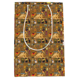 Pattern Ancient Egyptian Hieroglyphic Symbol Medium Gift Bag