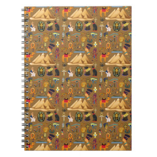 Pattern Ancient Egyptian Hieroglyphic Symbol Notebook